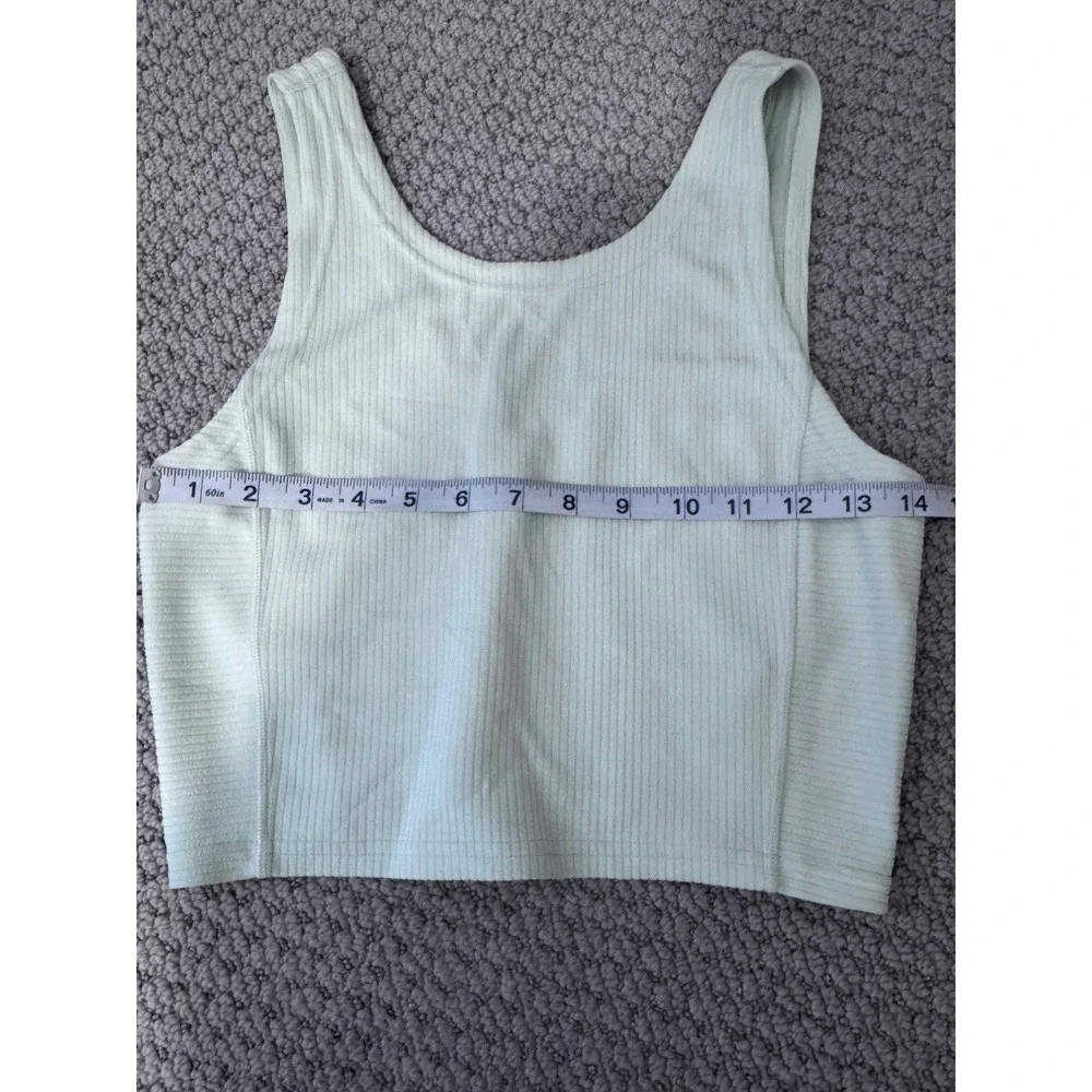 Lululemon‎ Ribbed Softstreme Cropped Tank Top Kohlrabi Green